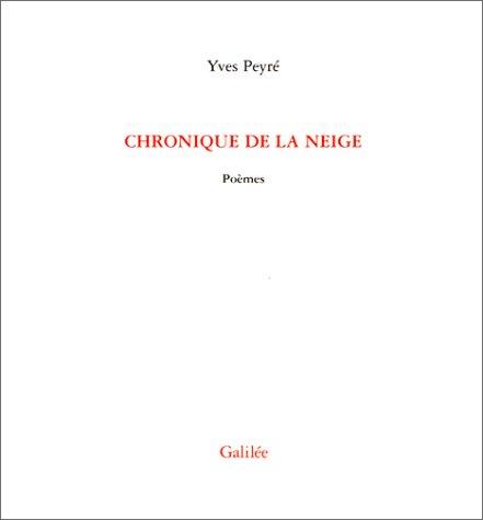 Cover for Chronique de la neige