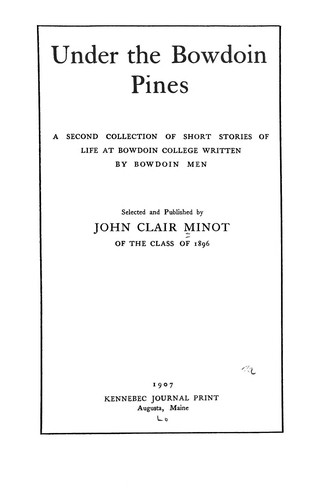 Cover for Under the Bowdoin pines