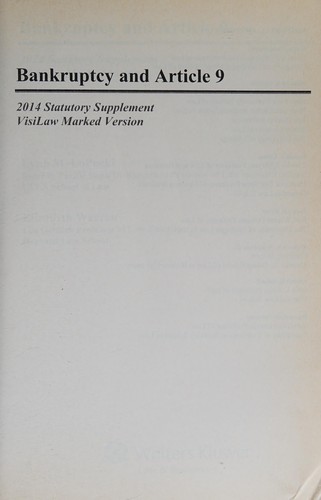 Cover for Bankruptcy Article 9