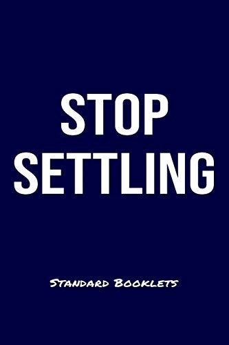 Cover for Stop Settling Standard Booklets