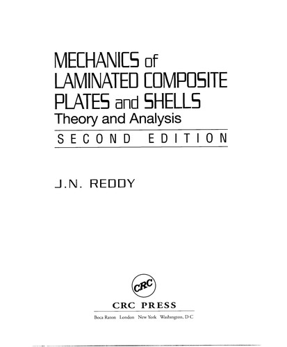 Cover for Mechanics of laminated composite plates and shells