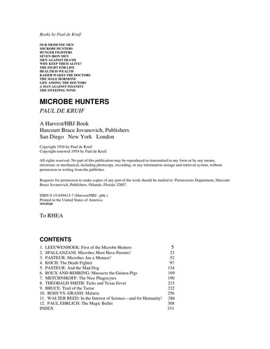 Cover for Microbe hunters.