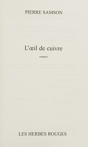 Cover for L'œil de cuivre
