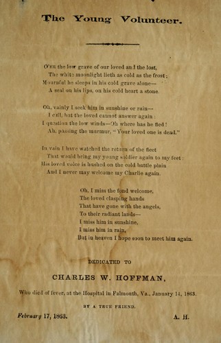 Cover for The young volunteer