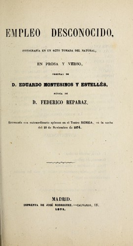 Cover for Empleo desconocido