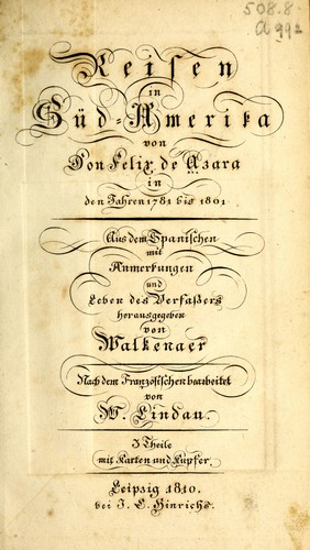Cover for Reisen in Süd-Amerika