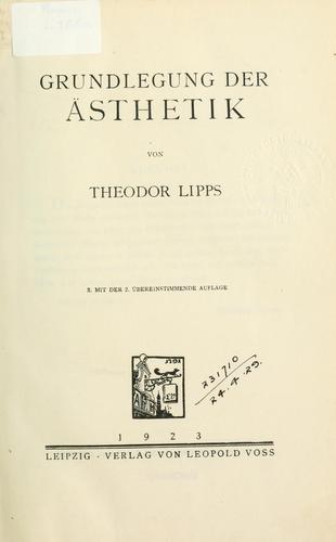 Cover for Ästhetik