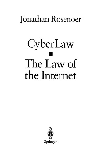 Cover for CyberLaw