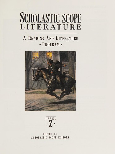 Cover for SCHOLASTIC SCOPE LITERATURE A READING AND LITERATURE PROGRAM LEVEL 4