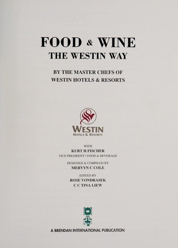 Cover for Food & wine the Westin way