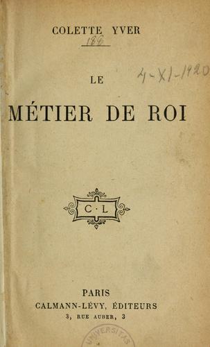 Cover for Le Métier de Roi