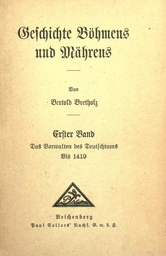 Cover for Geschichte B©·ohmens und M©·ahren