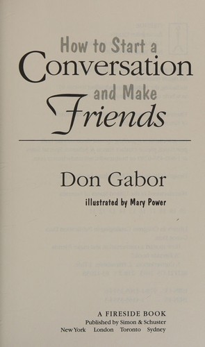 Cover for How to start a conversation and make friends