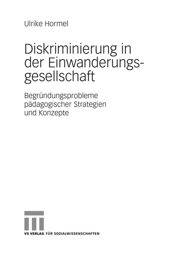 Cover for Diskriminierung in der Einwanderungsgesellschaft