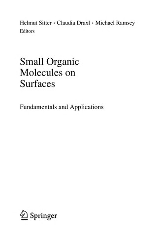 Cover for Small Organic Molecules on Surfaces