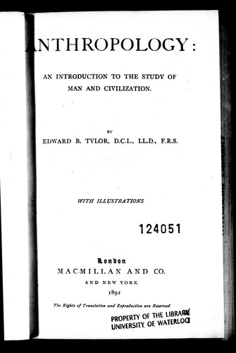 Cover for Anthropology