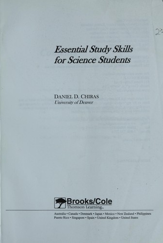 Cover for Essential study skills for science students