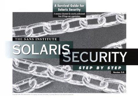 Cover for Solaris Security Step by Step