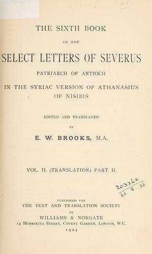 Cover for Select letters - Sixth book