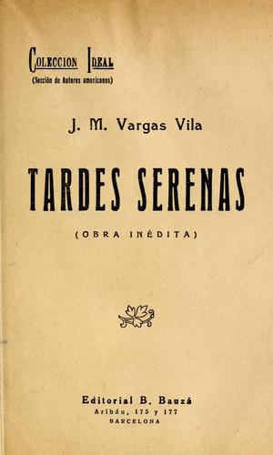 Cover for Tardes serenas