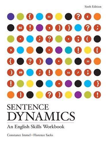 Cover for Sentence Dynamics