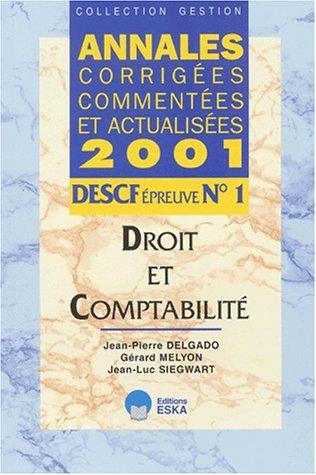 Cover for Droit et comptabilite descf 1
