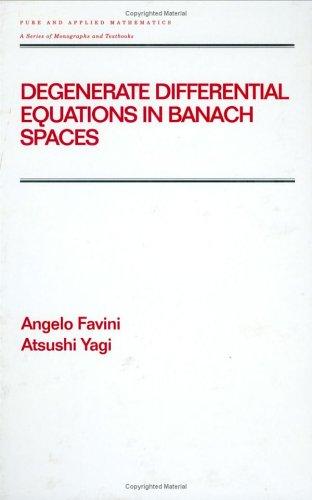 Cover for Degenerate differential equations in Banach spaces