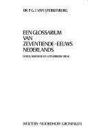 Cover for Een glossarium van zeventiende-eeuws Nederlands