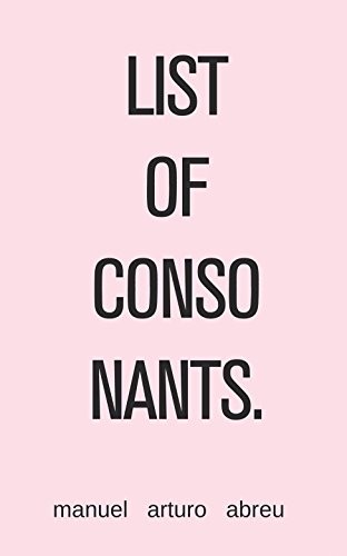 Cover for List of Consonants