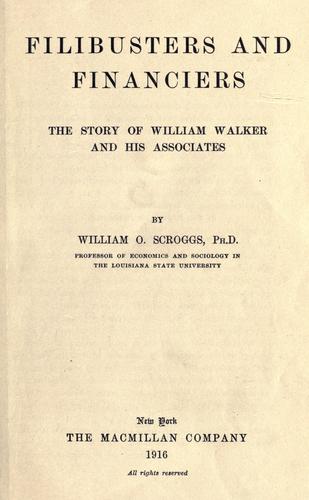 Cover for Filibusters and financiers