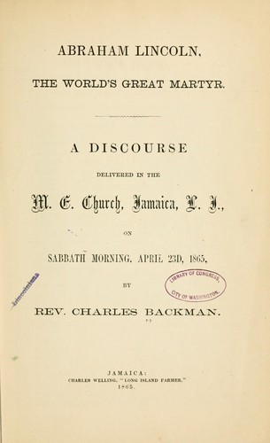 Cover for Abraham Lincoln