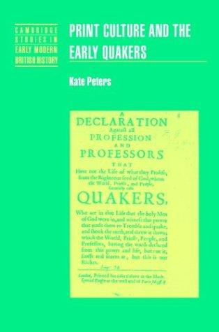 Cover for Print culture and the early Quakers