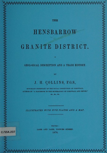 Cover for The Hensbarrow granite district.