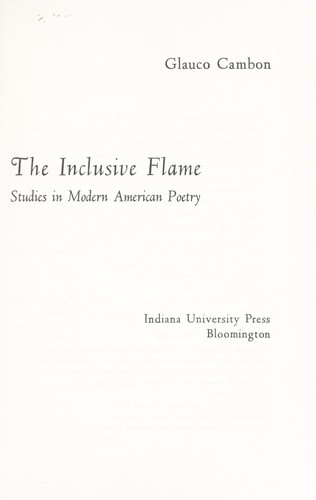 Cover for The inclusive flame;