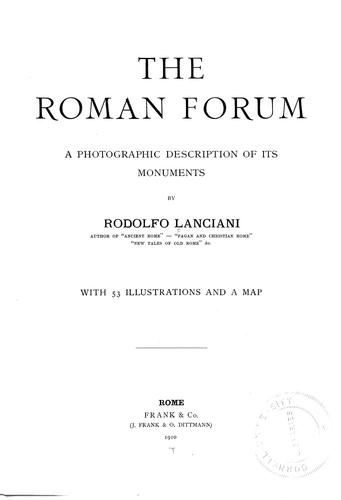 Cover for The Roman forum