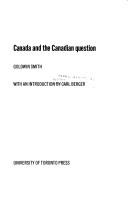 Cover for Canada and the Canadian question.
