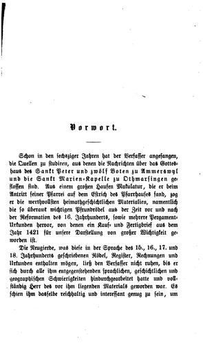 Cover for Das Gotteshaus des Sankt Peter und zwölf Boten zu Ammerswyl und die Sankt Marien-Kapelle zu ...
