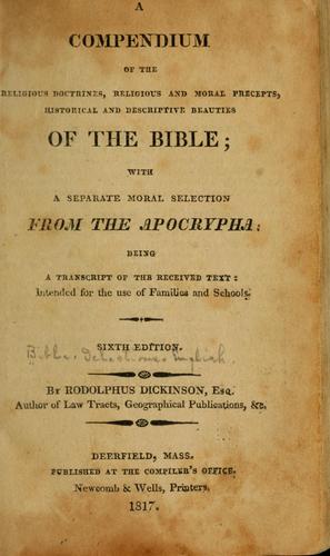 Cover for A compendium of the religious doctrines