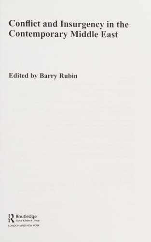 Cover for Conflict and Insurgency in the Contemporary Middle East