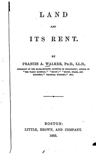 Cover for Land and its rent
