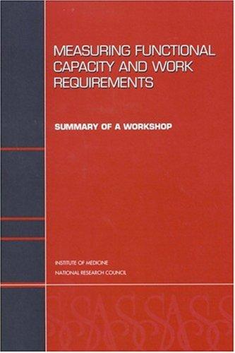Cover for Measuring fuctional capacity and work requirements