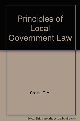 Cover for Cross on local government law.