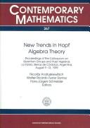 Cover for New Trends in Hopf Algebra Theory