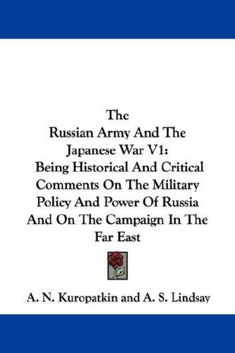 Cover for The Russian Army And The Japanese War V1