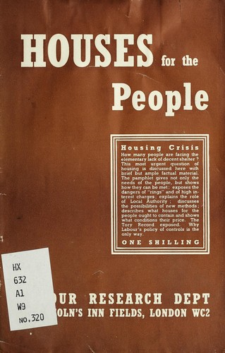 Cover for Houses for the people