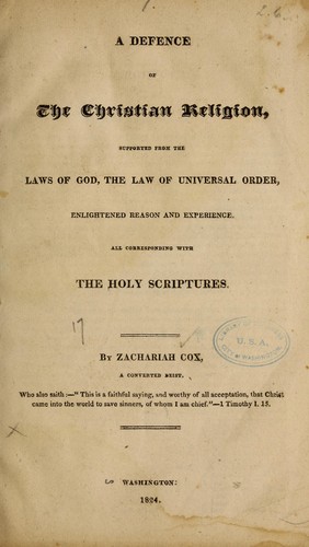 Cover for A defence of the Christian religion ...