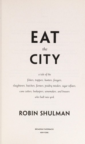 Cover for Eat the city