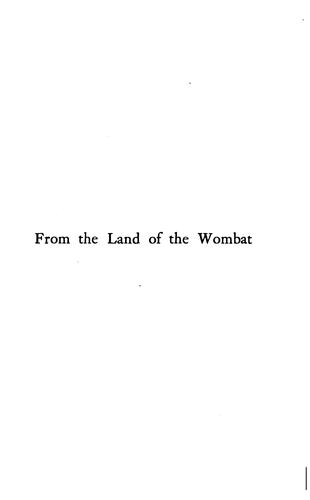 Cover for From the Land of the Wombat
