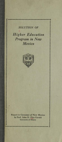 Cover for Solution of higher education program in New Mexico