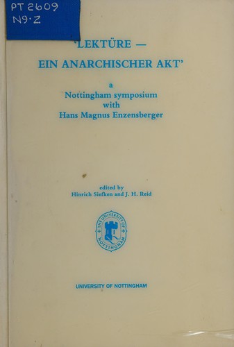 Cover for 'Lektüre - ein anarchischer akt'